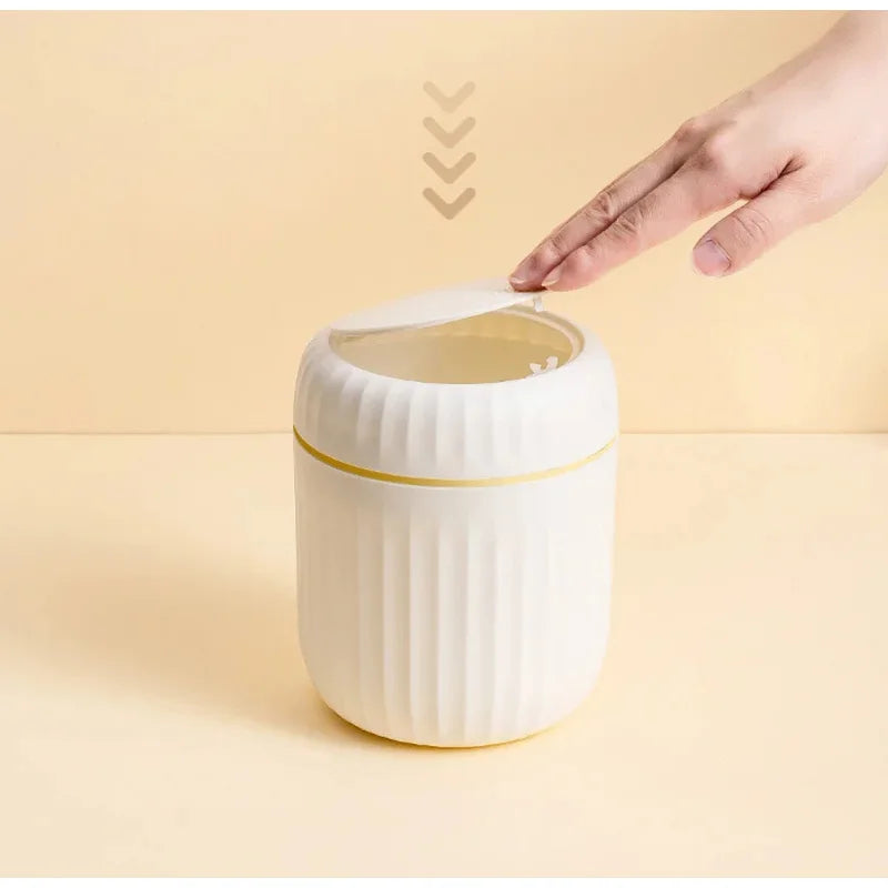 Mini Desktop Bin with Lid – Cute & Compact