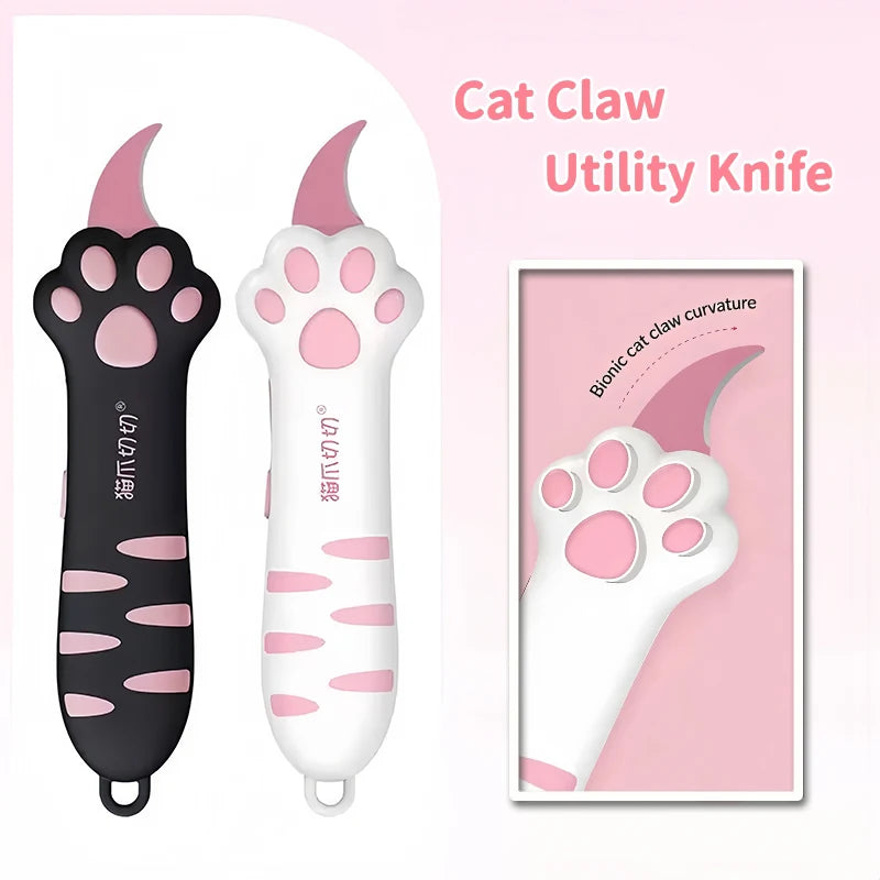 Cute Cat Paw Utility Knife – Retractable Parcel Opener 🐾