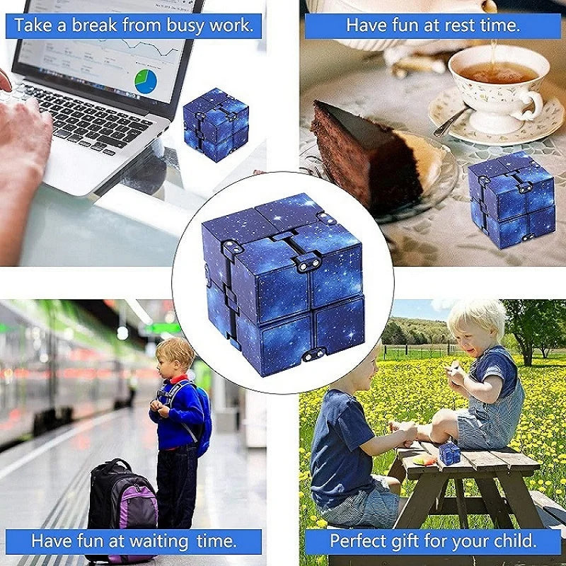 Infinity Cube Fidget Toy – Satisfying Flip & Fold Desk Toy