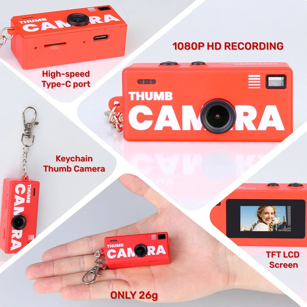 Mini Retro Keychain Digital Camera – 1080P Pocket Camera 📸
