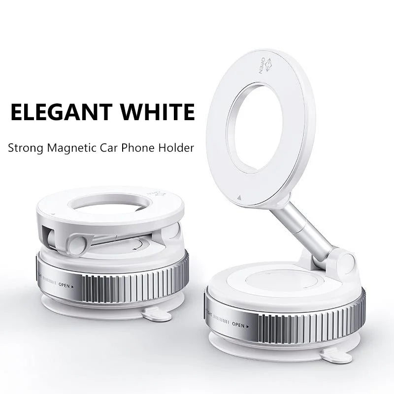 Magnetic Vacuum Phone Mount – 360° Adjustable Car Holder 📱