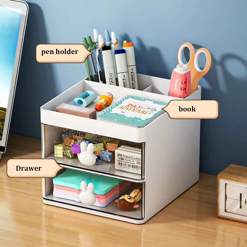 Mini Desk Organiser with Drawers – Compact Desktop Storage
