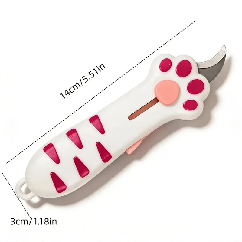 Cute Cat Paw Utility Knife – Retractable Parcel Opener 🐾