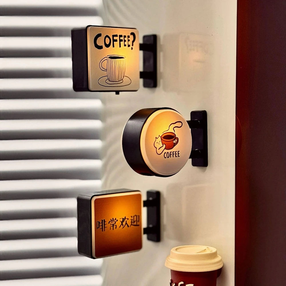✨ Mini Light-Up Café Fridge Magnet