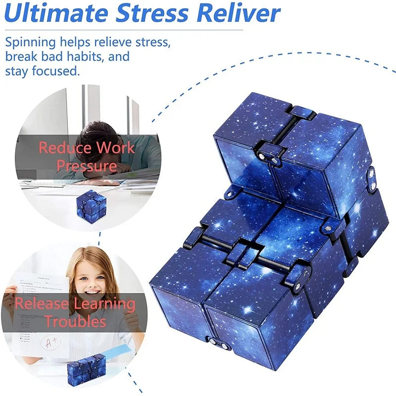 Infinity Cube Fidget Toy – Satisfying Flip & Fold Desk Toy