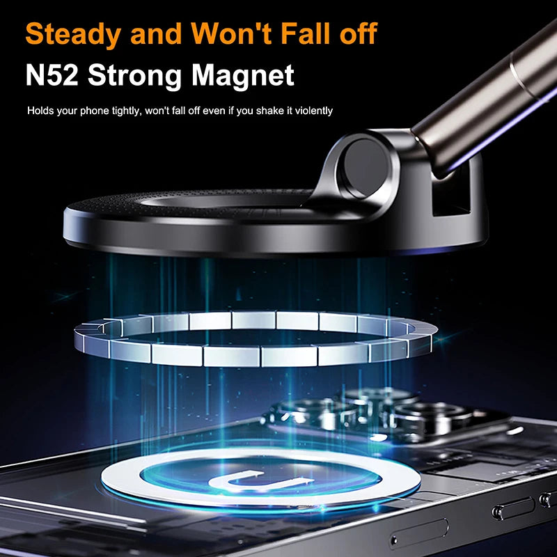 Magnetic Vacuum Phone Mount – 360° Adjustable Car Holder 📱