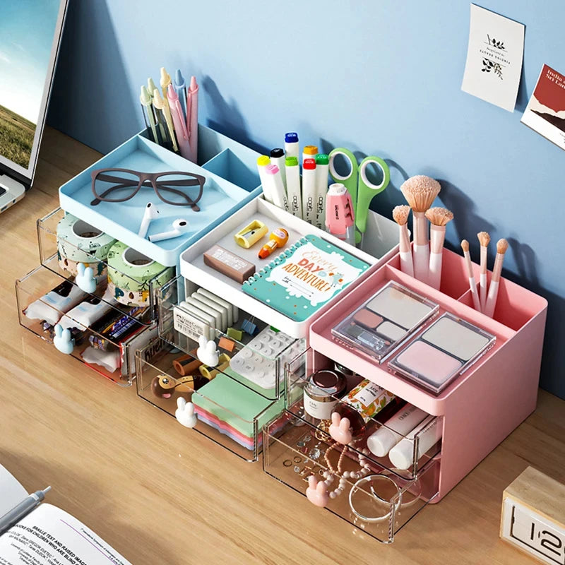 Mini Desk Organiser with Drawers – Compact Desktop Storage